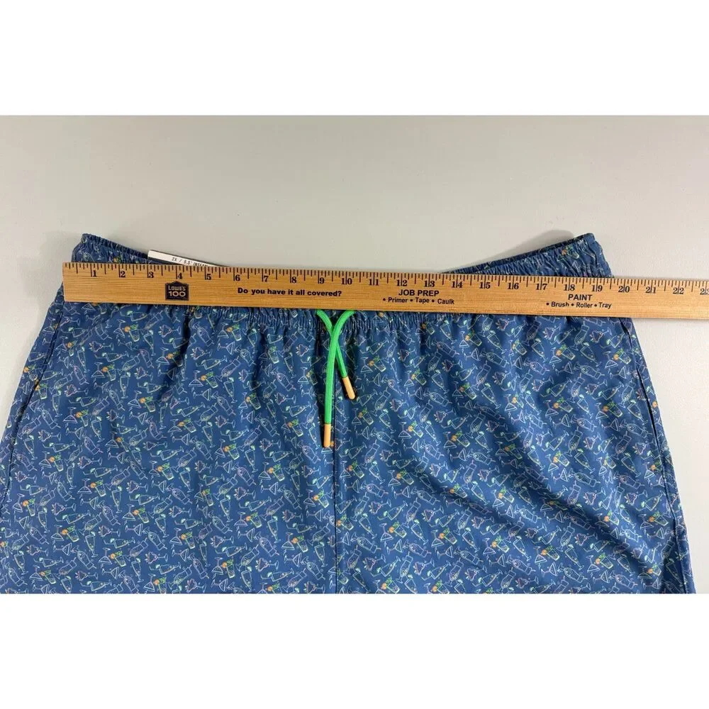 Southern Shirt Co Happy Hour Swim Shorts Men 2X Blue 5.5